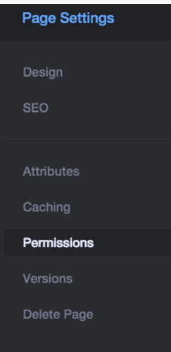 PageSettings Permissions