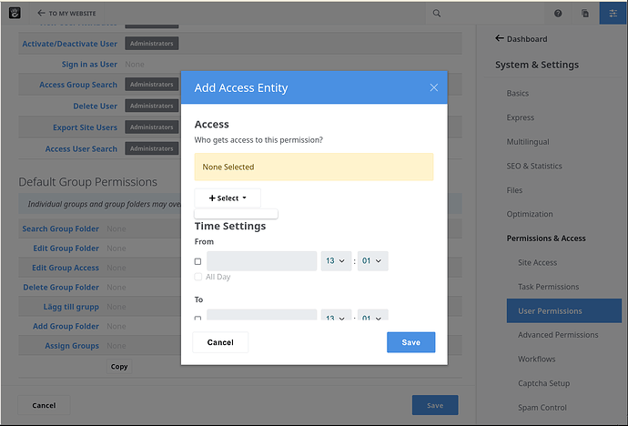 Pressing +Select