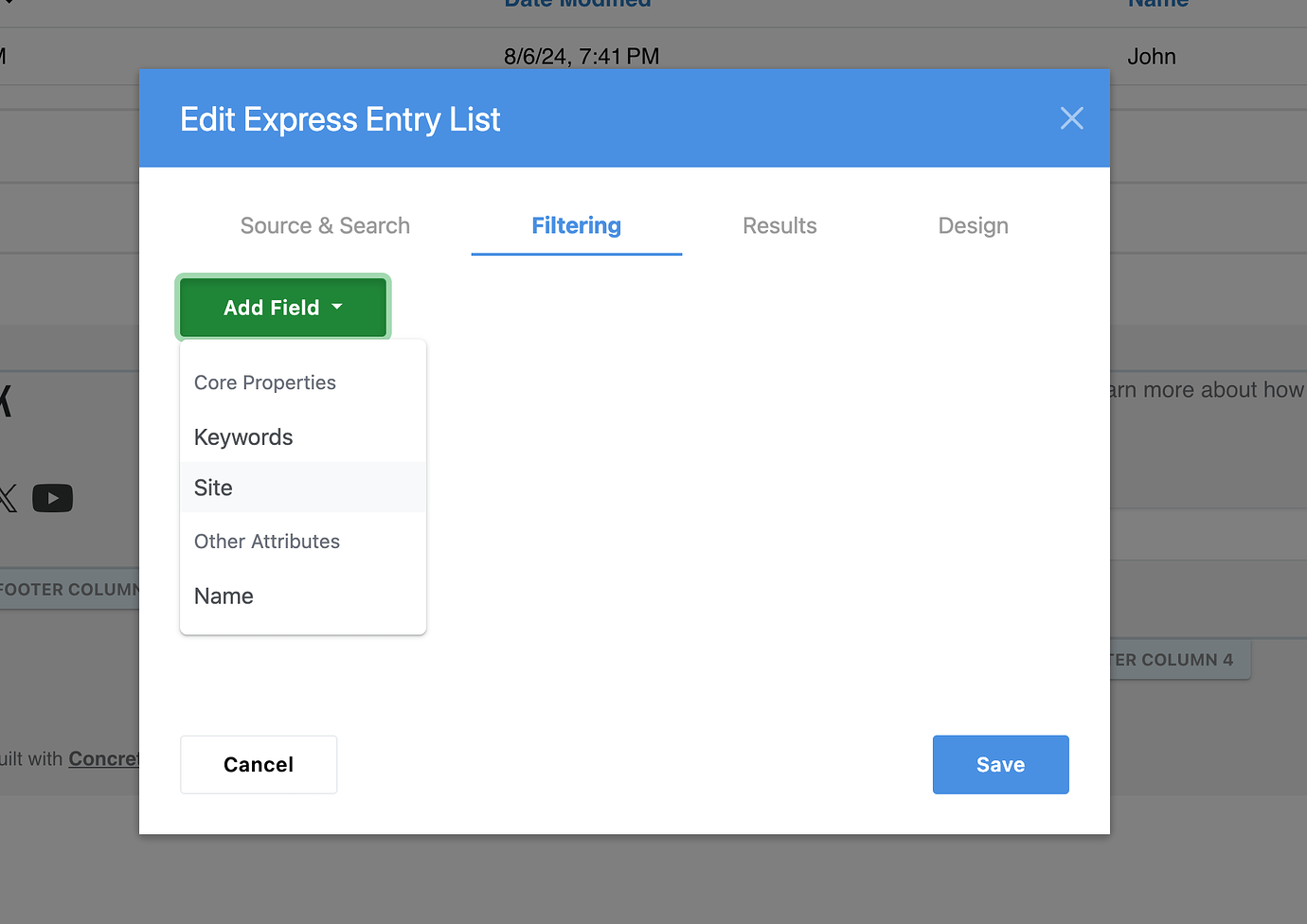 Express Entry List Filter