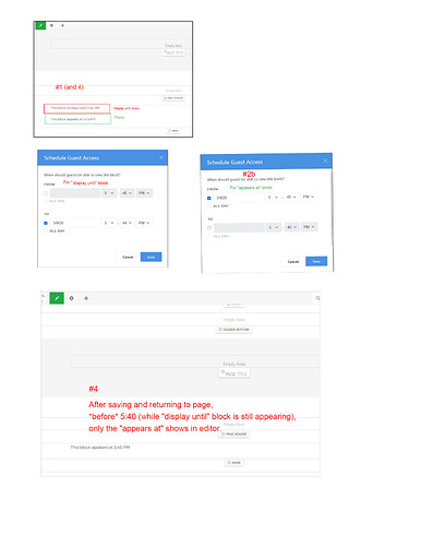 Schedule Access screenshots