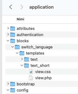 Switch Language Block Template